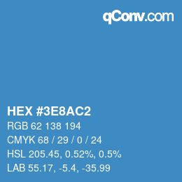 Color code: HEX #3E8AC2 | qconv.com