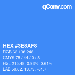 Color code: HEX #3E8AF8 | qconv.com