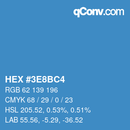 Color code: HEX #3E8BC4 | qconv.com