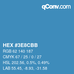 Código de color: HEX #3E8CBB | qconv.com