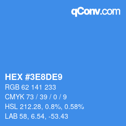 Color code: HEX #3E8DE9 | qconv.com