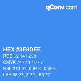 Color code: HEX #3E8DEE | qconv.com