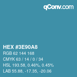 Color code: HEX #3E90A8 | qconv.com