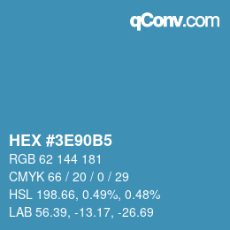 Color code: HEX #3E90B5 | qconv.com