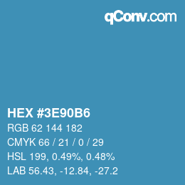 Color code: HEX #3E90B6 | qconv.com