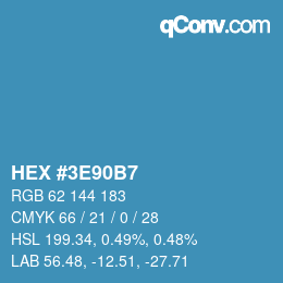 Color code: HEX #3E90B7 | qconv.com