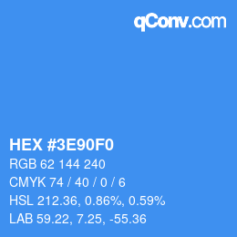 Código de color: HEX #3E90F0 | qconv.com