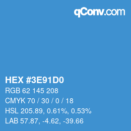 Color code: HEX #3E91D0 | qconv.com