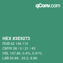 Color code: HEX #3E9273 | qconv.com