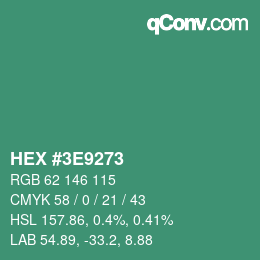 Color code: HEX #3E9273 | qconv.com