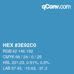 Color code: HEX #3E92C0 | qconv.com