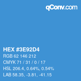 Color code: HEX #3E92D4 | qconv.com