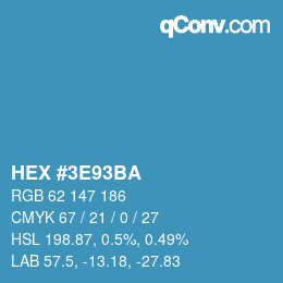 Color code: HEX #3E93BA | qconv.com