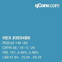 Color code: HEX #3E94B6 | qconv.com