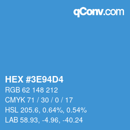 Color code: HEX #3E94D4 | qconv.com