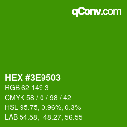 Color code: HEX #3E9503 | qconv.com