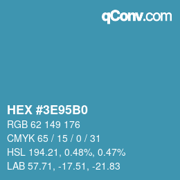 Color code: HEX #3E95B0 | qconv.com - big