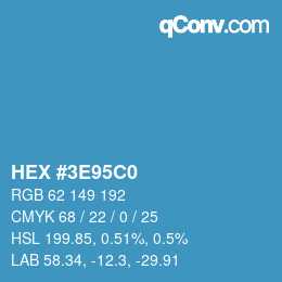 Color code: HEX #3E95C0 | qconv.com