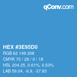 Color code: HEX #3E95D0 | qconv.com