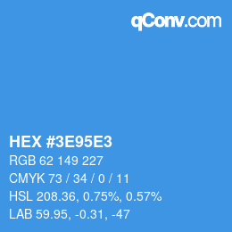Color code: HEX #3E95E3 | qconv.com