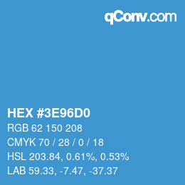 Color code: HEX #3E96D0 | qconv.com