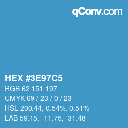 Color code: HEX #3E97C5 | qconv.com