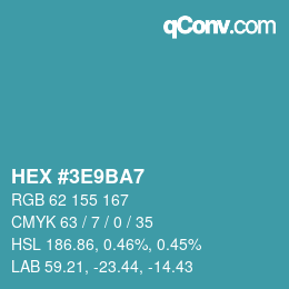 Color code: HEX #3E9BA7 | qconv.com