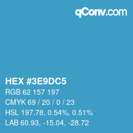 Color code: HEX #3E9DC5 | qconv.com