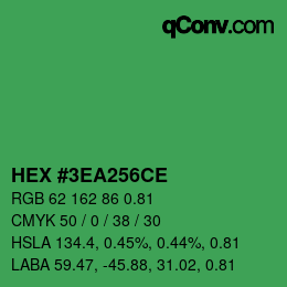 カラーコード: HEX #3EA256CE | qconv.com