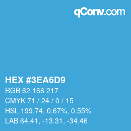 Color code: HEX #3EA6D9 | qconv.com