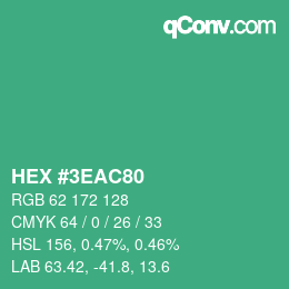 Color code: HEX #3EAC80 | qconv.com