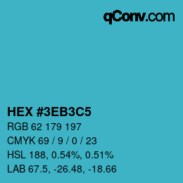 Color code: HEX #3EB3C5 | qconv.com