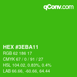 Color code: HEX #3EBA11 | qconv.com