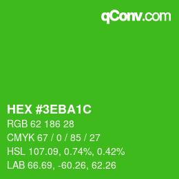 Color code: HEX #3EBA1C | qconv.com