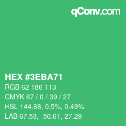 Color code: HEX #3EBA71 | qconv.com