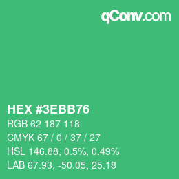 Color code: HEX #3EBB76 | qconv.com