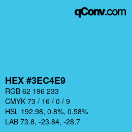 Color code: HEX #3EC4E9 | qconv.com