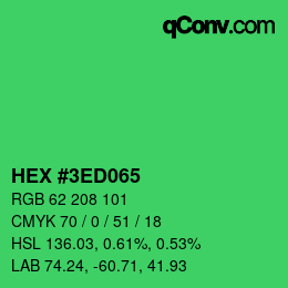 Color code: HEX #3ED065 | qconv.com