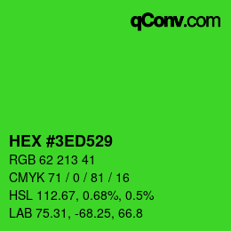 Color code: HEX #3ED529 | qconv.com