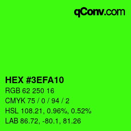 Color code: HEX #3EFA10 | qconv.com