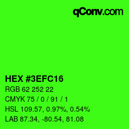 Color code: HEX #3EFC16 | qconv.com