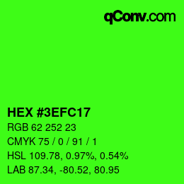Color code: HEX #3EFC17 | qconv.com