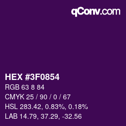 Color code: HEX #3F0854 | qconv.com