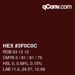 Color code: HEX #3F0C0C | qconv.com