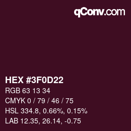 Color code: HEX #3F0D22 | qconv.com