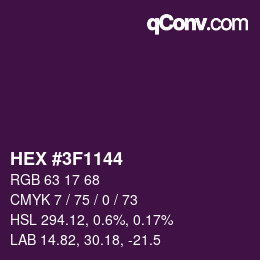 Color code: HEX #3F1144 | qconv.com