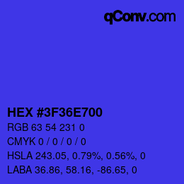 Color code: HEX #3F36E700 | qconv.com