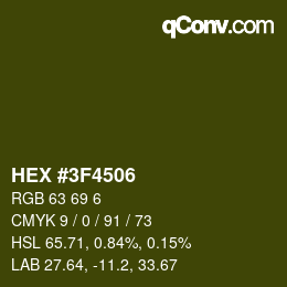 Color code: HEX #3F4506 | qconv.com