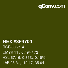 Color code: HEX #3F4704 | qconv.com