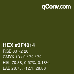Código de color: HEX #3F4814 | qconv.com